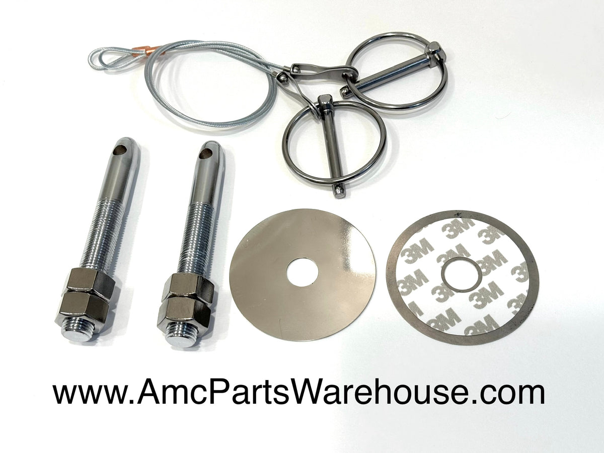 69 AMC SC/Rambler Hood pin complete set AMC Parts Warehouse