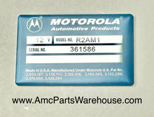 Load image into Gallery viewer, AMC Motorola voltage regulator reproduction tag. R2AM1 1966-68