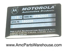 Load image into Gallery viewer, AMC Motorola voltage regulator reproduction tag. 8R series 1971-75.
