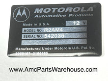 Load image into Gallery viewer, AMC Motorola voltage regulator reproduction tag. R2AM4 1969-70
