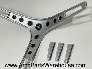 67-69 AMC Steering wheel center insert.