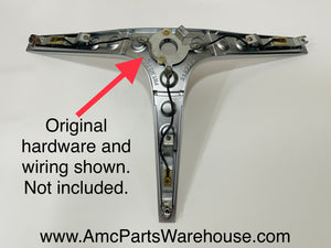 67-69 AMC Steering wheel center insert. Chrome Plated.