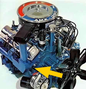 1968-70 AMC V8 Stove Pipe without emission opening