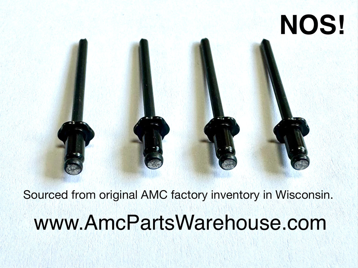 RARE NOS AMC Door Tag Rosette Rivets – Set of 4 – Kenosha Factory Orig ...