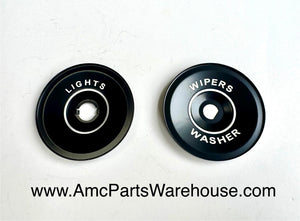 1968-69 AMC AMX, Javelin Wiper/light switch plates for the dash