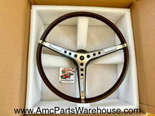 Load image into Gallery viewer, AMC Steering Wheel Woodgrain With Center Horn Trim 1968-1969 AMX, Javelin, SC/Rambler
