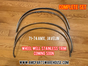 71-74 AMC AMX, Javelin Wheel Well Stainless Trim
