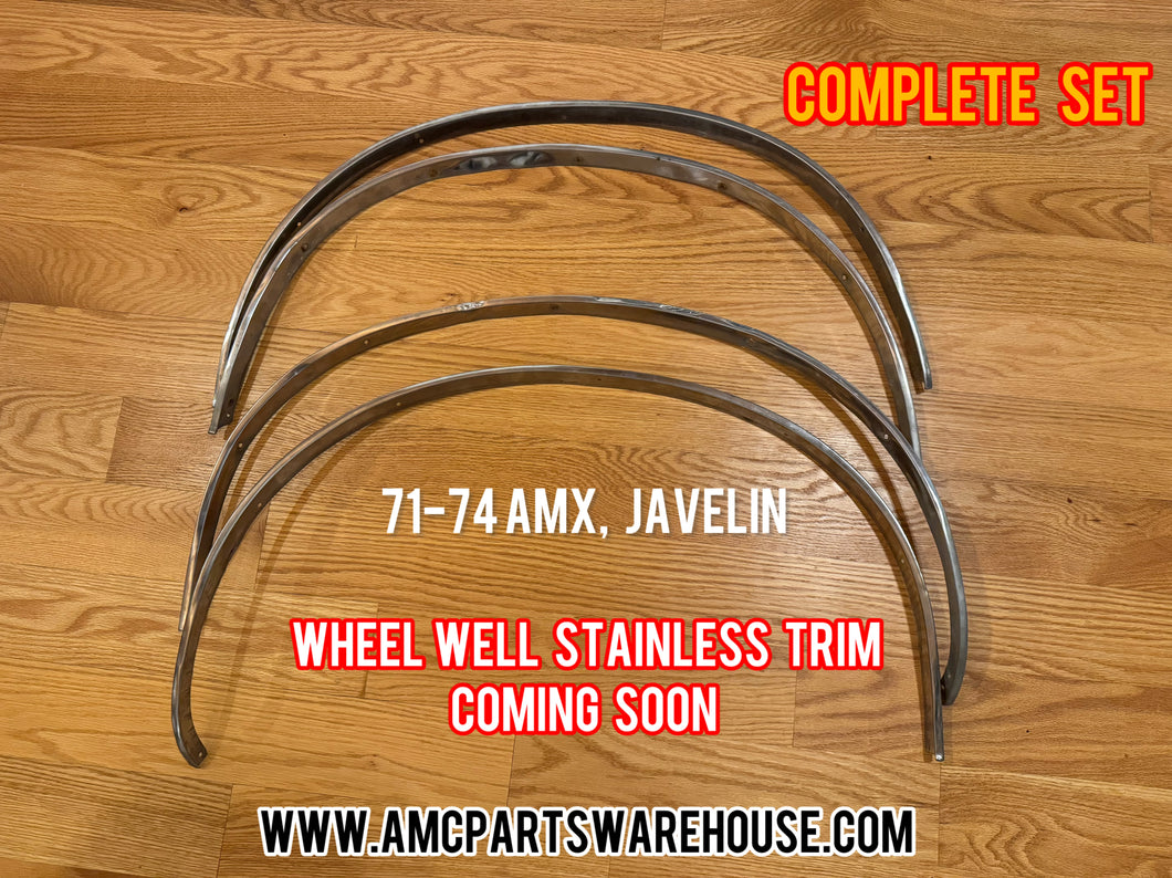 71-74 AMC AMX, Javelin Wheel Well Stainless Trim