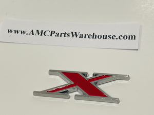 AMC Gremlin X, Hornet X, Spirit X, Matador X emblem